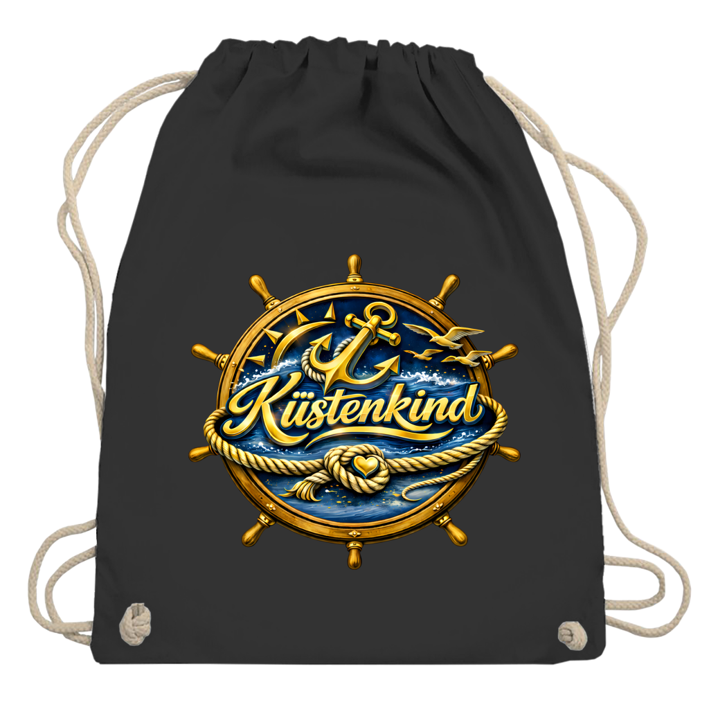 Kordelrucksack Küstenkind #600 blau-gold