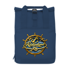 Rucksack mit Seitentasche Küstenkind #600 blau-gold   Gr. S