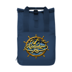 Rucksack mit Seitentasche Küstenkind #600 blau-gold  Gr. L