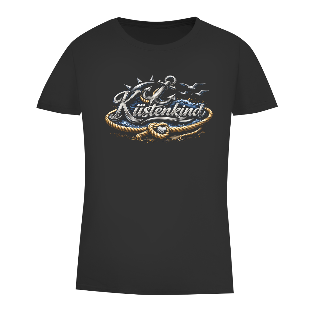 T-Shirt Damen Küstenkind #600 blau-silber