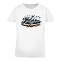 T-Shirt Damen Küstenkind #600 blau-silber