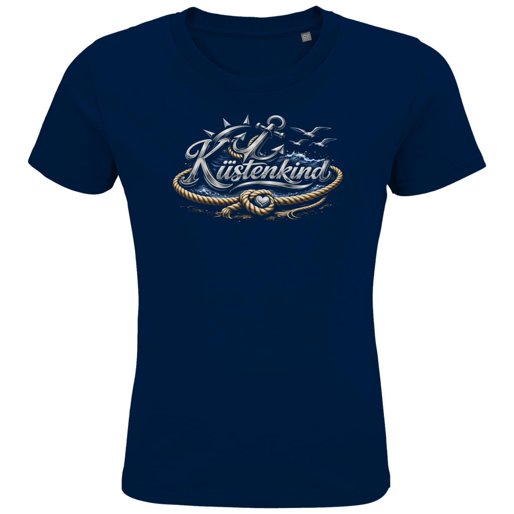 T-Shirt Kinder Küstenkind #600 blau-silber