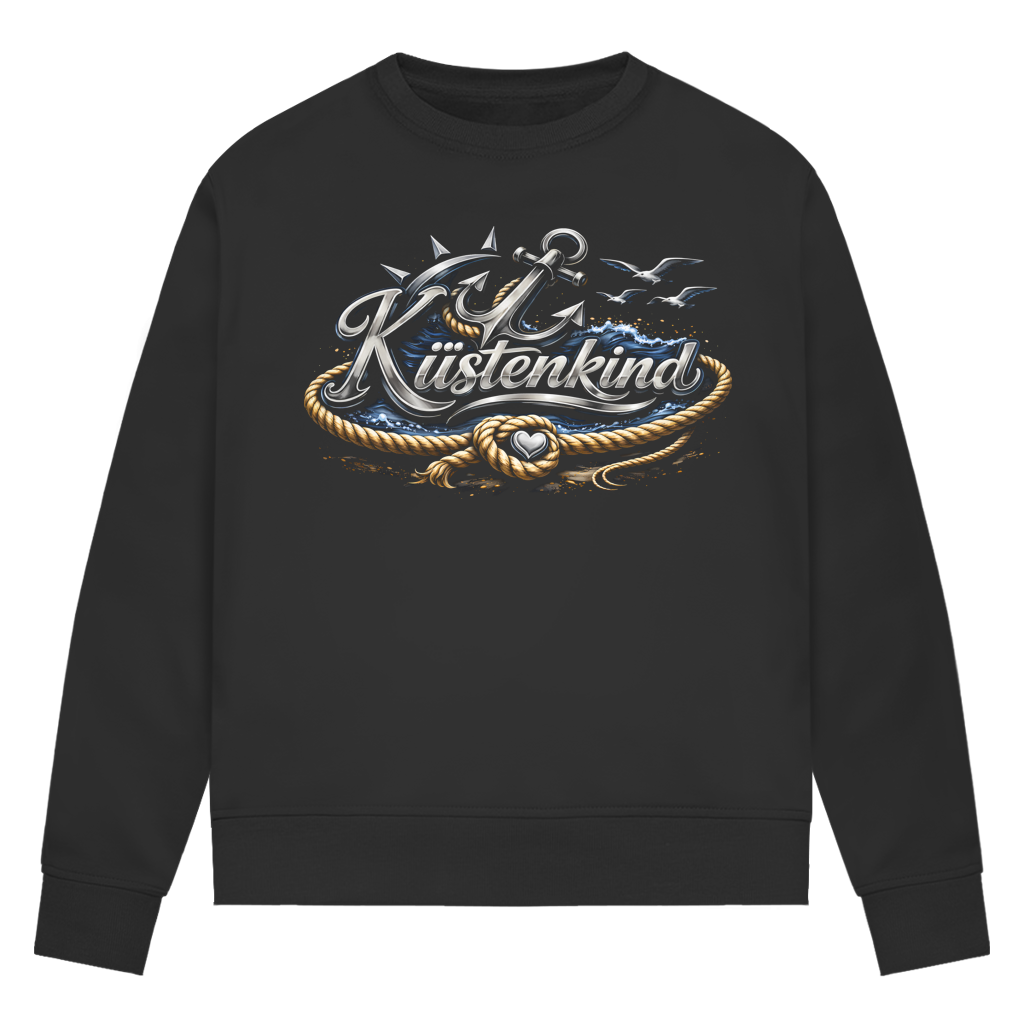 Sweatshirt Damen Küstenkind #600 blau-silber