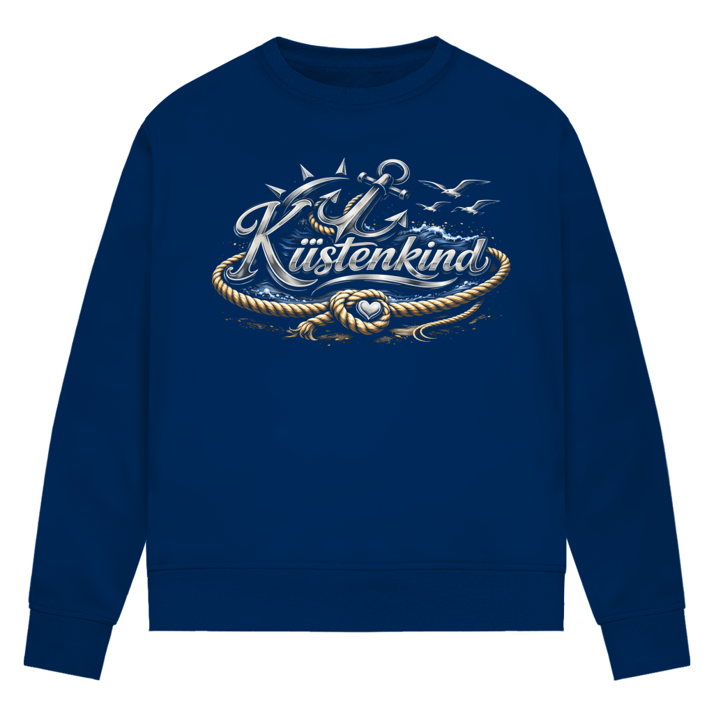 Sweatshirt Damen Küstenkind #600 blau-silber