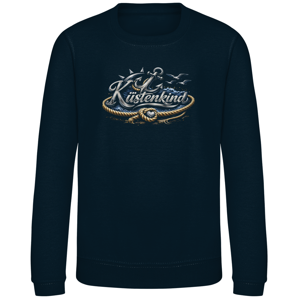 Sweatshirt Kinder Küstenkind #600 blau-silber