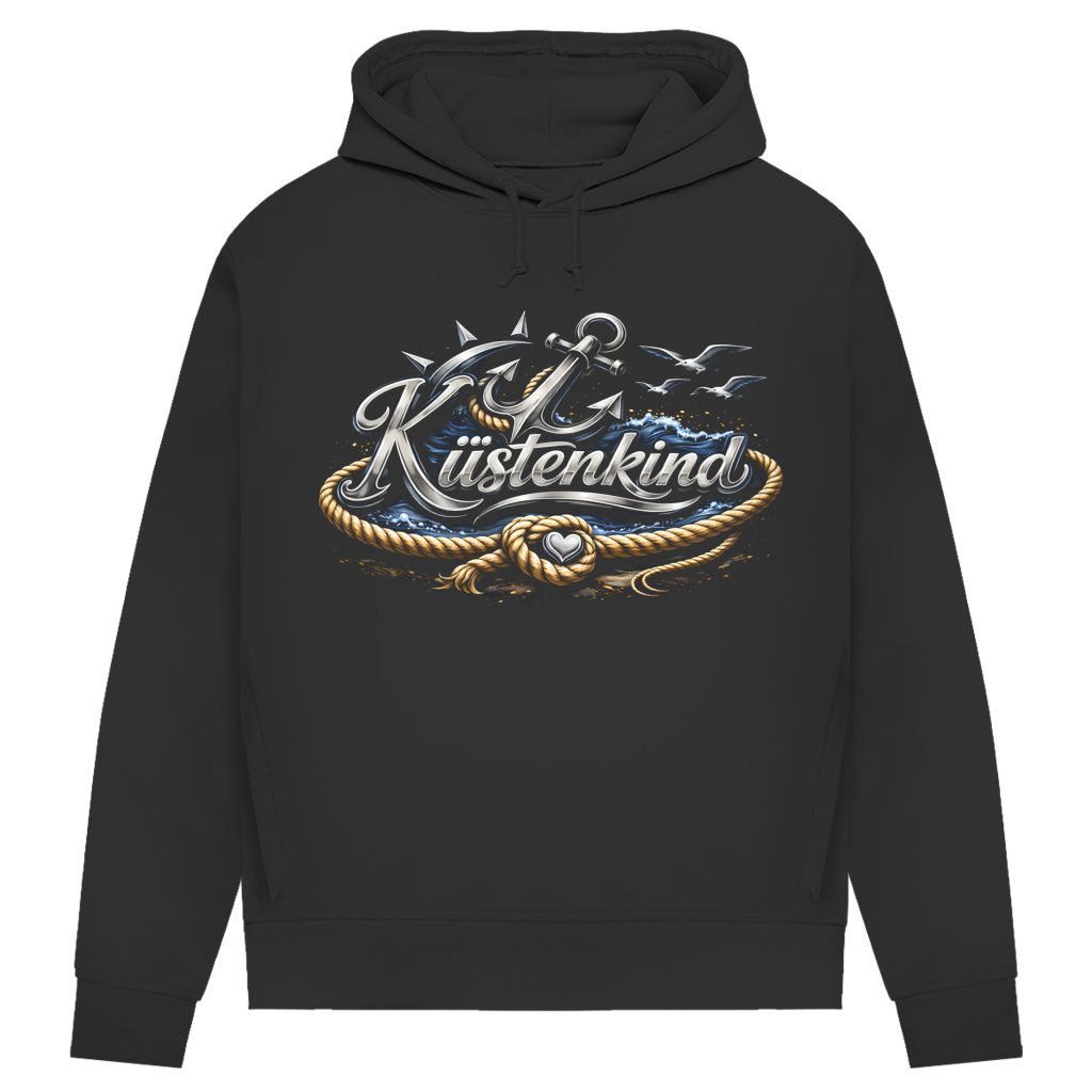 Hoodie Damen Küstenkind #600 blau-silber