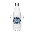 Edelstahl-Thermoflasche Küstenkind #600 blau-silber