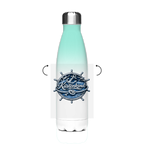 Edelstahl-Thermoflasche Küstenkind #600 blau-silber