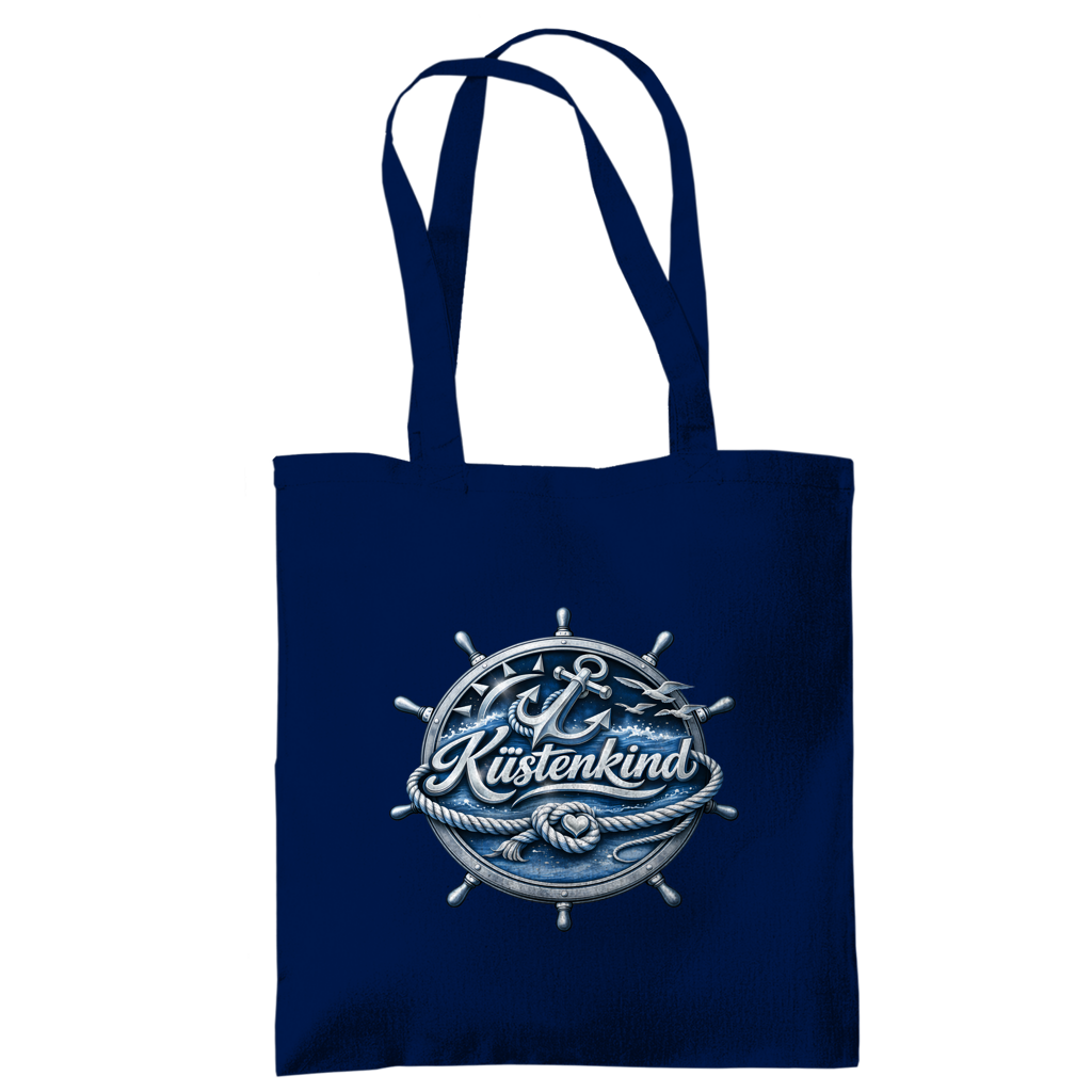 Baumwolltasche Küstenkind #600 blau-silber
