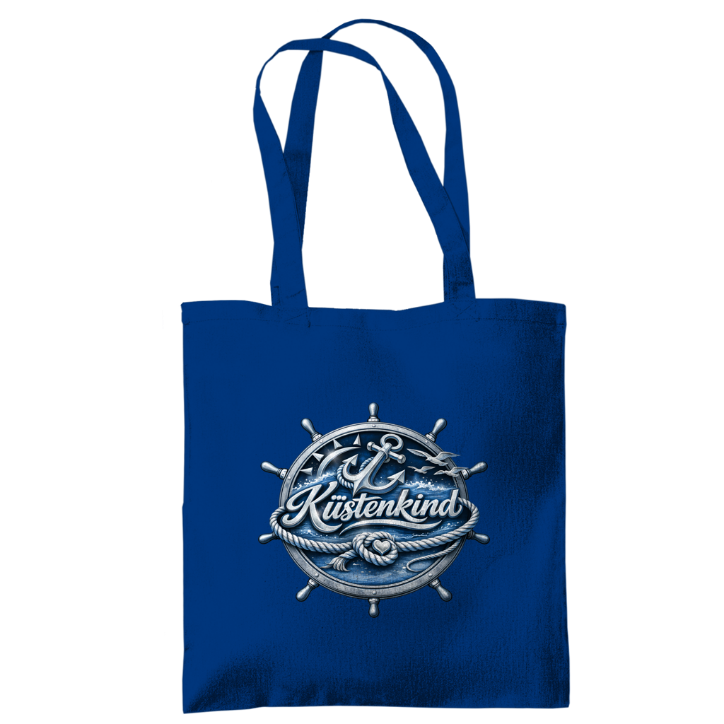 Baumwolltasche Küstenkind #600 blau-silber