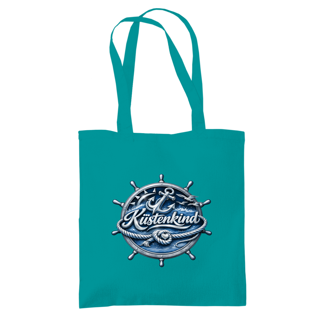 Baumwolltasche Küstenkind #600 blau-silber