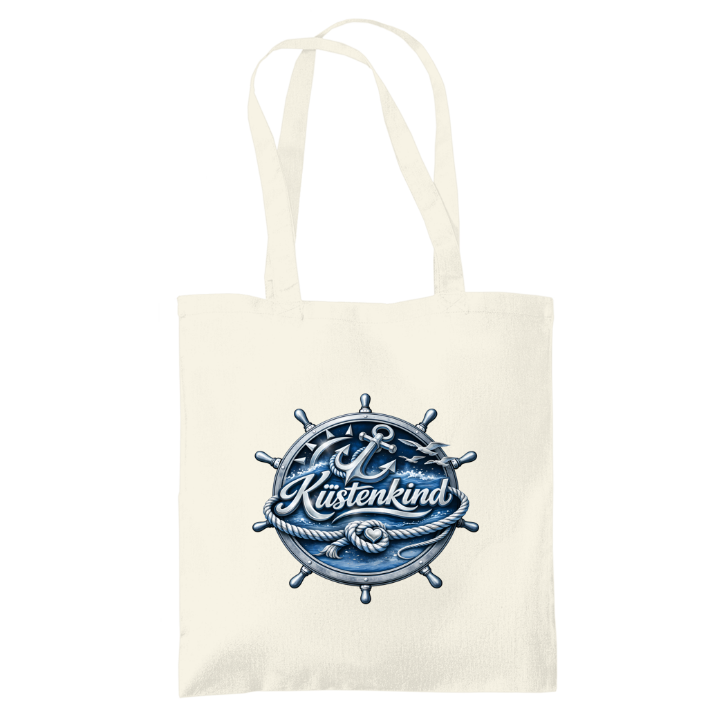 Baumwolltasche Küstenkind #600 blau-silber