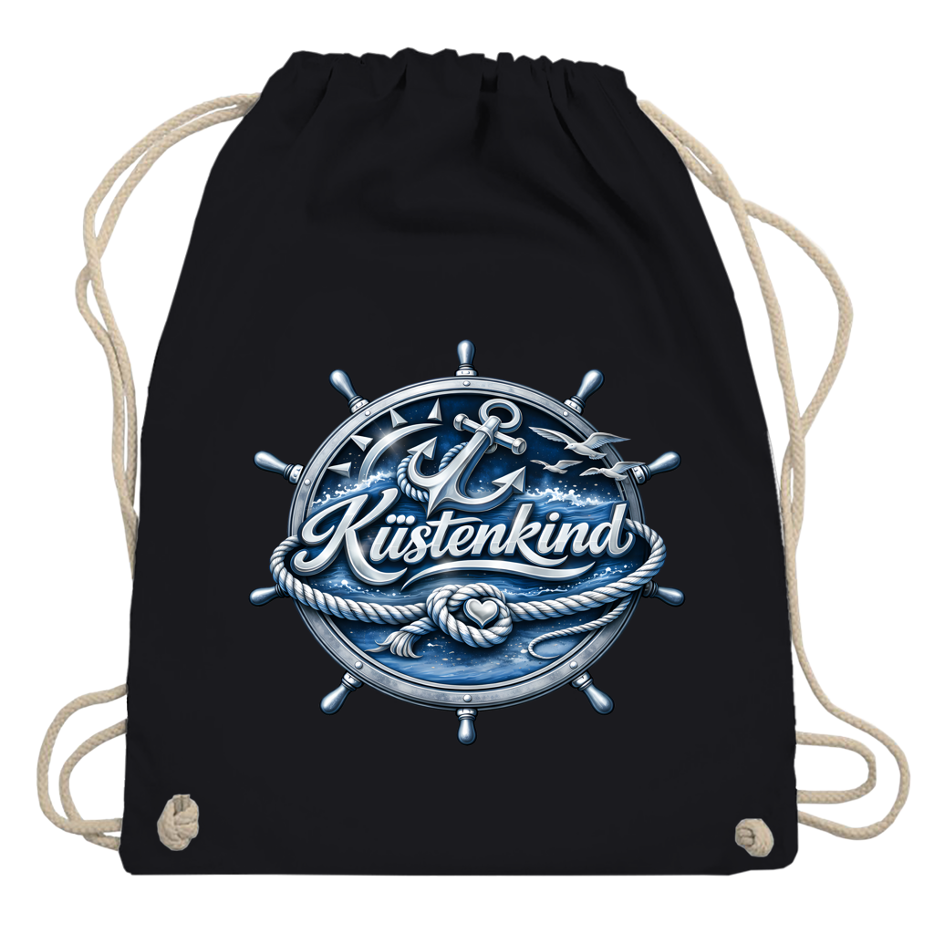 Kordelrucksack Küstenkind #600 blau-silber