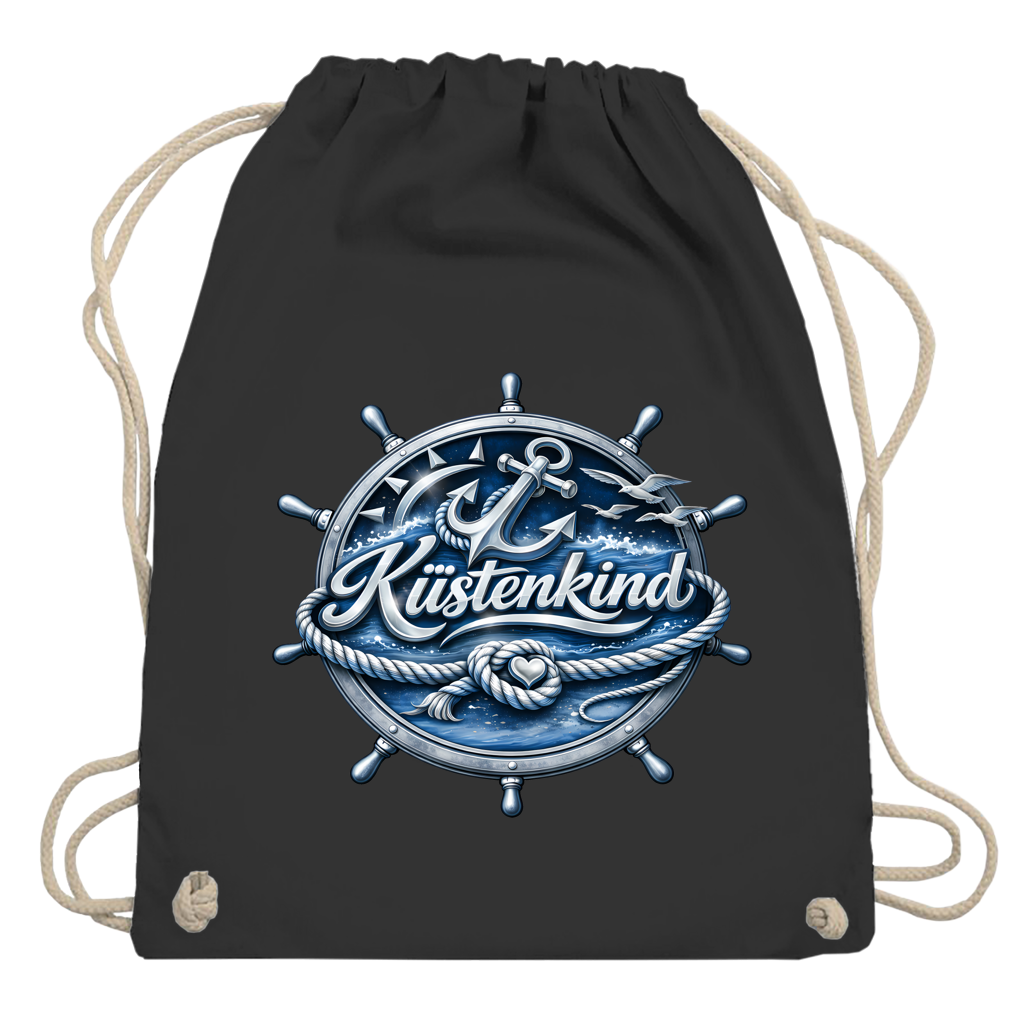 Kordelrucksack Küstenkind #600 blau-silber