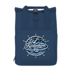 Rucksack mit Seitentasche  Küstenkind #600 blau-silber  Gr. S