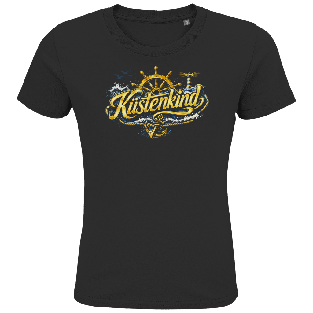 T-Shirt Kinder Küstenkind #601 blau-gold