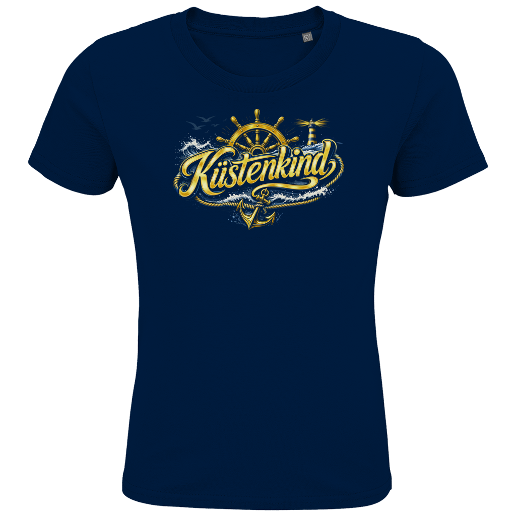 T-Shirt Kinder Küstenkind #601 blau-gold