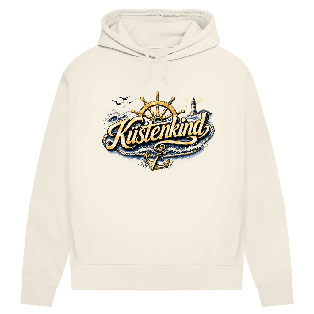 Hoodie Damen  Küstenkind #601 blau-gold