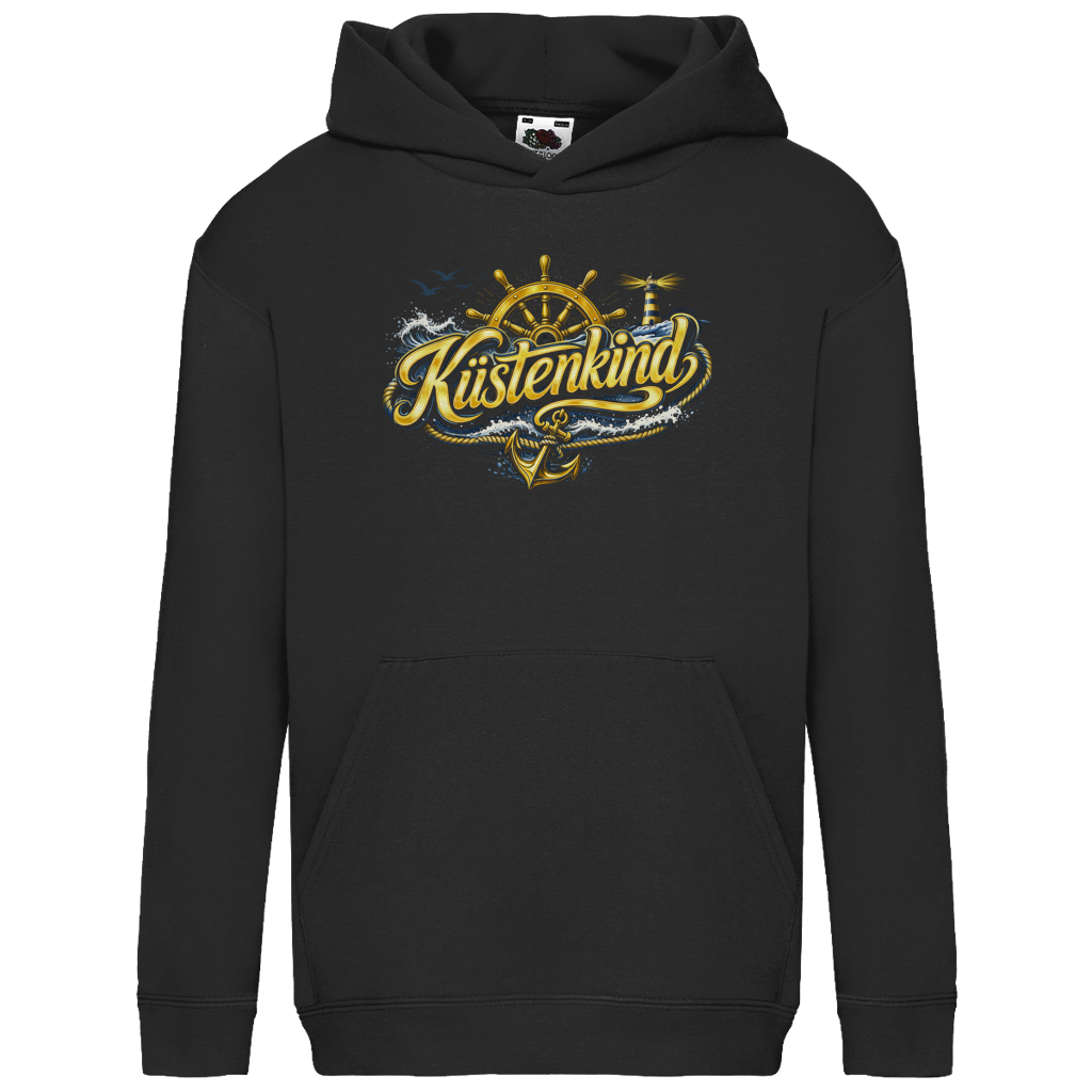 Hoodie Kinder Küstenkind #601 blau-gold