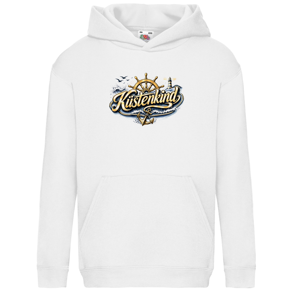 Hoodie Kinder Küstenkind #601 blau-gold