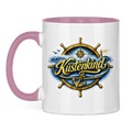Keramik-Tasse zweifarbig   Küstenkind #601 blau-gold