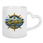 Keramik-Tasse mit Herzhenkel  Küstenkind #601 blau-gold