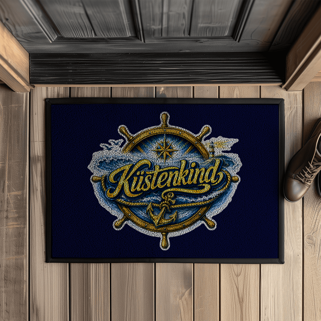 Fußmatte   Küstenkind #601 blau-gold