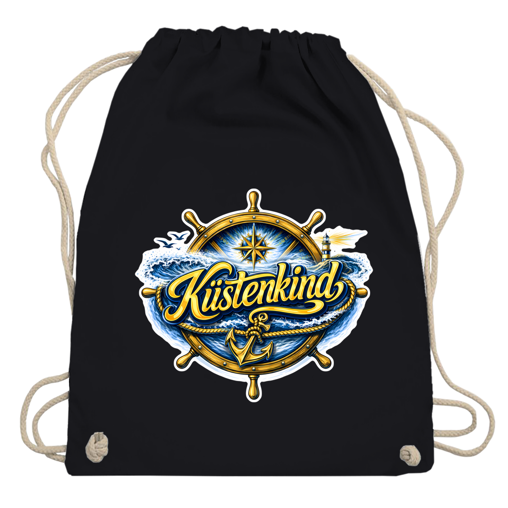 Kordelrucksack  Küstenkind #601 blau-gold