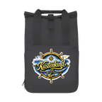 Rucksack mit Seitentasche  Küstenkind #601 blau-gold Gr. L