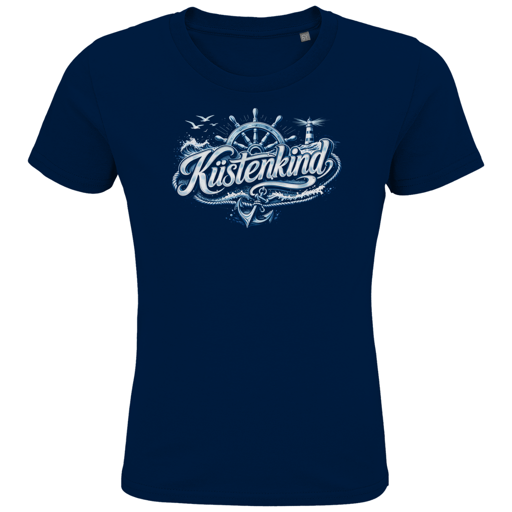 T-Shirt Kinder  Küstenkind #601 blau-silber