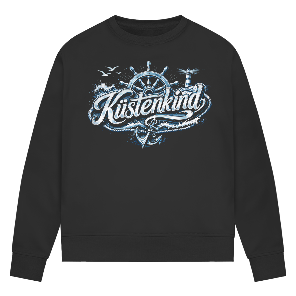 Sweatshirt Damen  Küstenkind #601 blau-silber