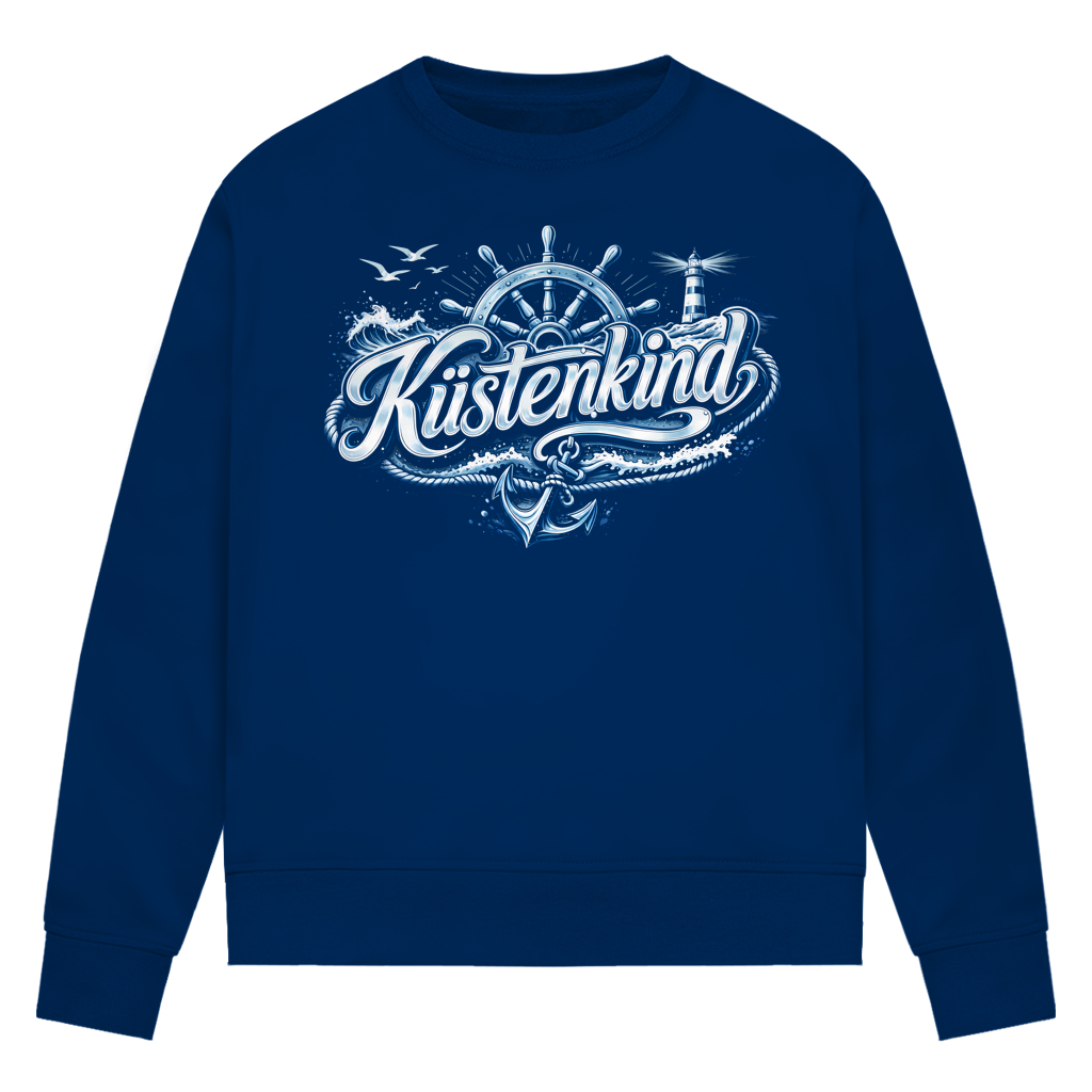 Sweatshirt Damen  Küstenkind #601 blau-silber