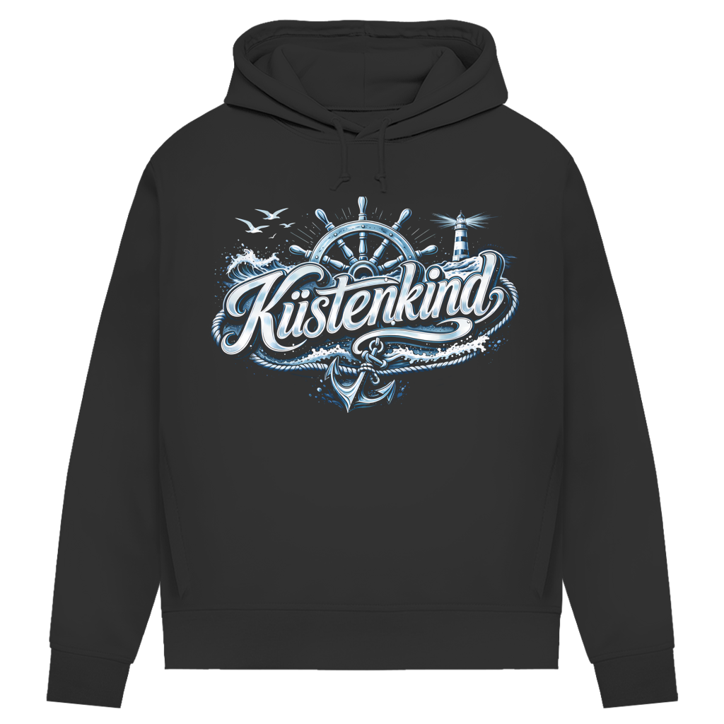 Hoodie Damen  Küstenkind #601 blau-silber