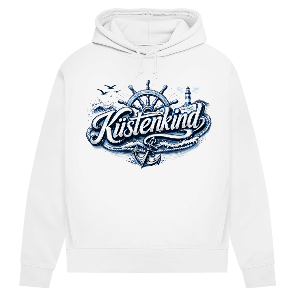Hoodie Damen  Küstenkind #601 blau-silber