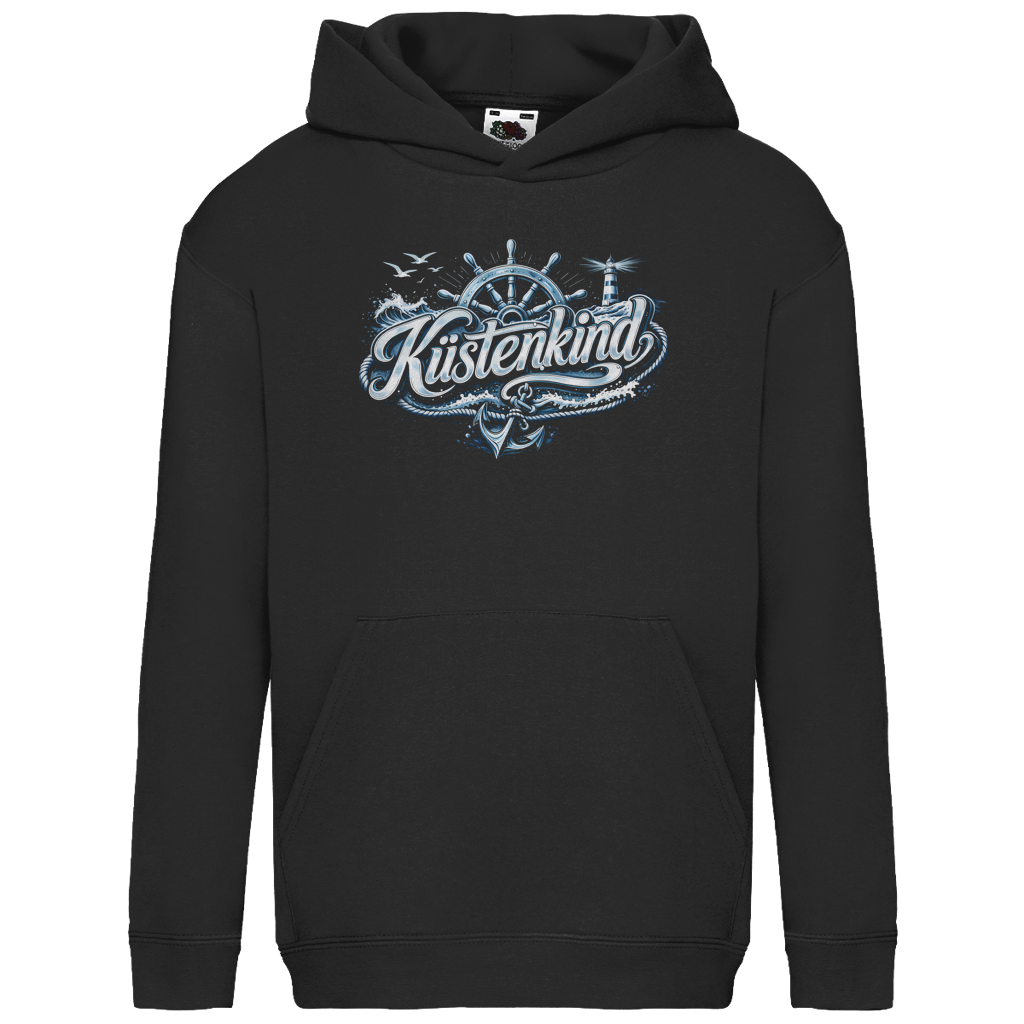 Hoodie Kinder  Küstenkind #601 blau-silber