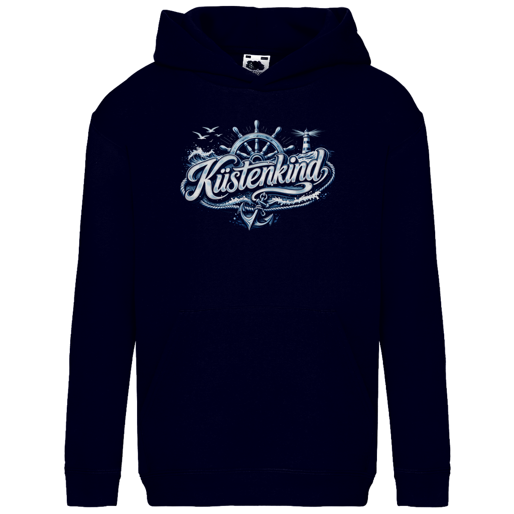 Hoodie Kinder  Küstenkind #601 blau-silber