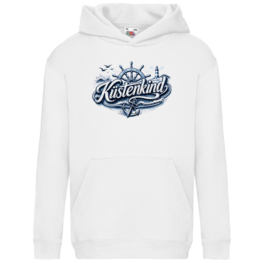 Hoodie Kinder  Küstenkind #601 blau-silber