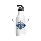 Edelstahl-Trinkflasche  Küstenkind #601 blau-silber