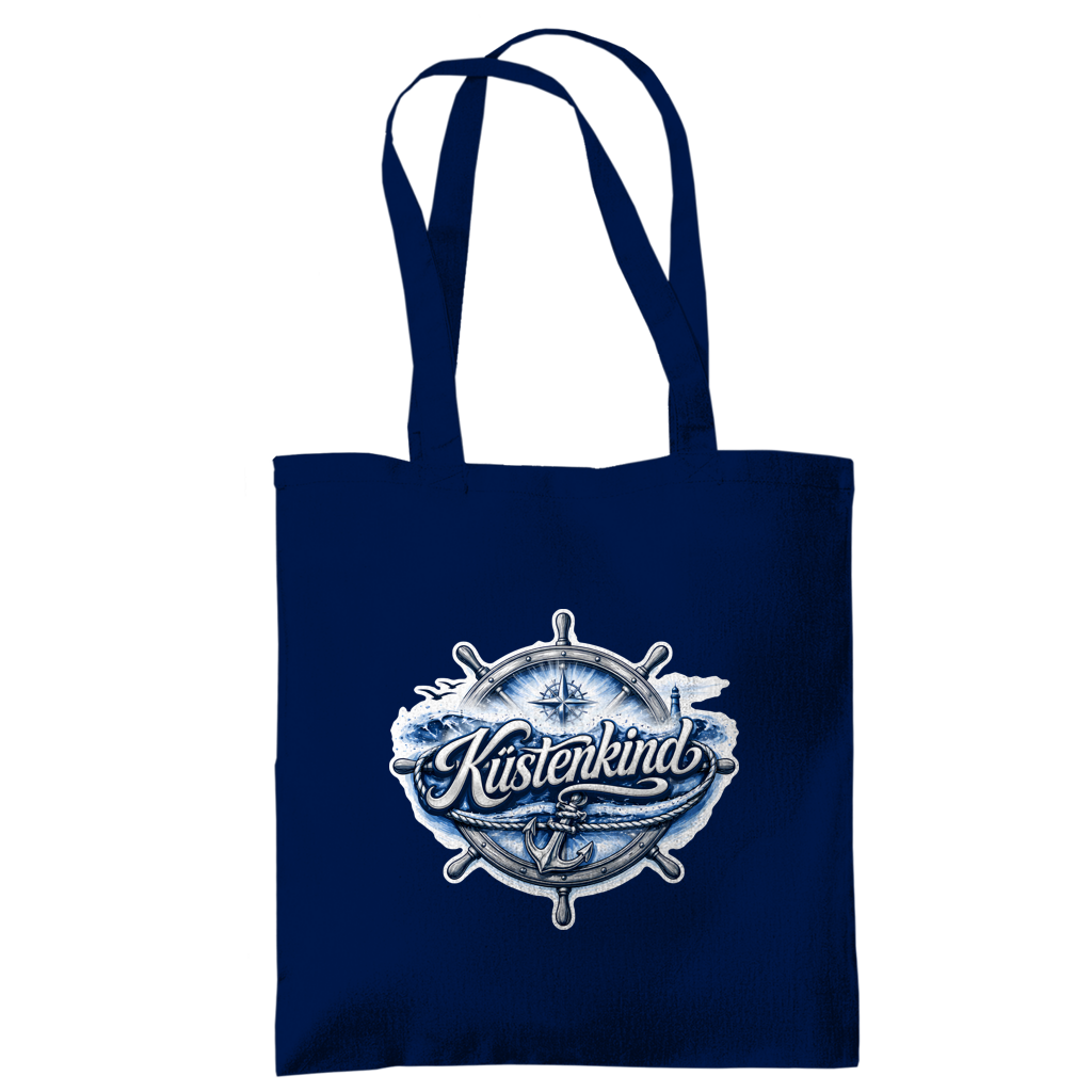 Baumwolltasche  Küstenkind #601 blau-silber