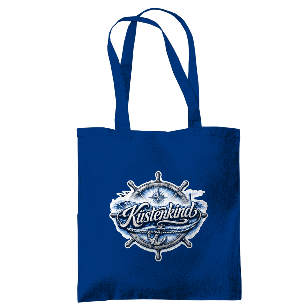 Baumwolltasche  Küstenkind #601 blau-silber