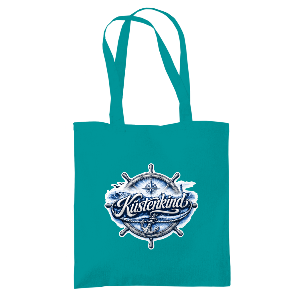 Baumwolltasche  Küstenkind #601 blau-silber