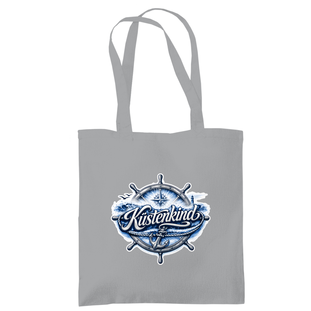 Baumwolltasche  Küstenkind #601 blau-silber