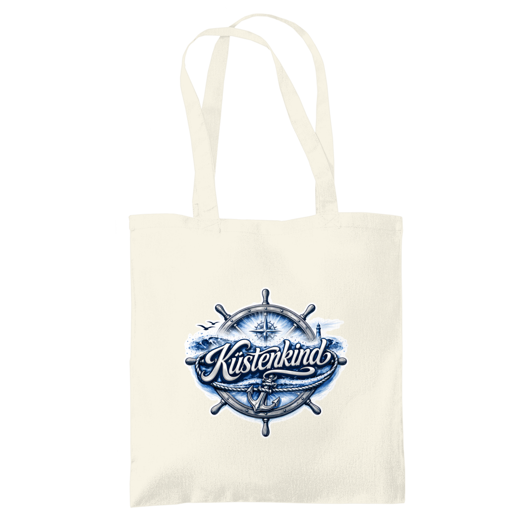 Baumwolltasche  Küstenkind #601 blau-silber