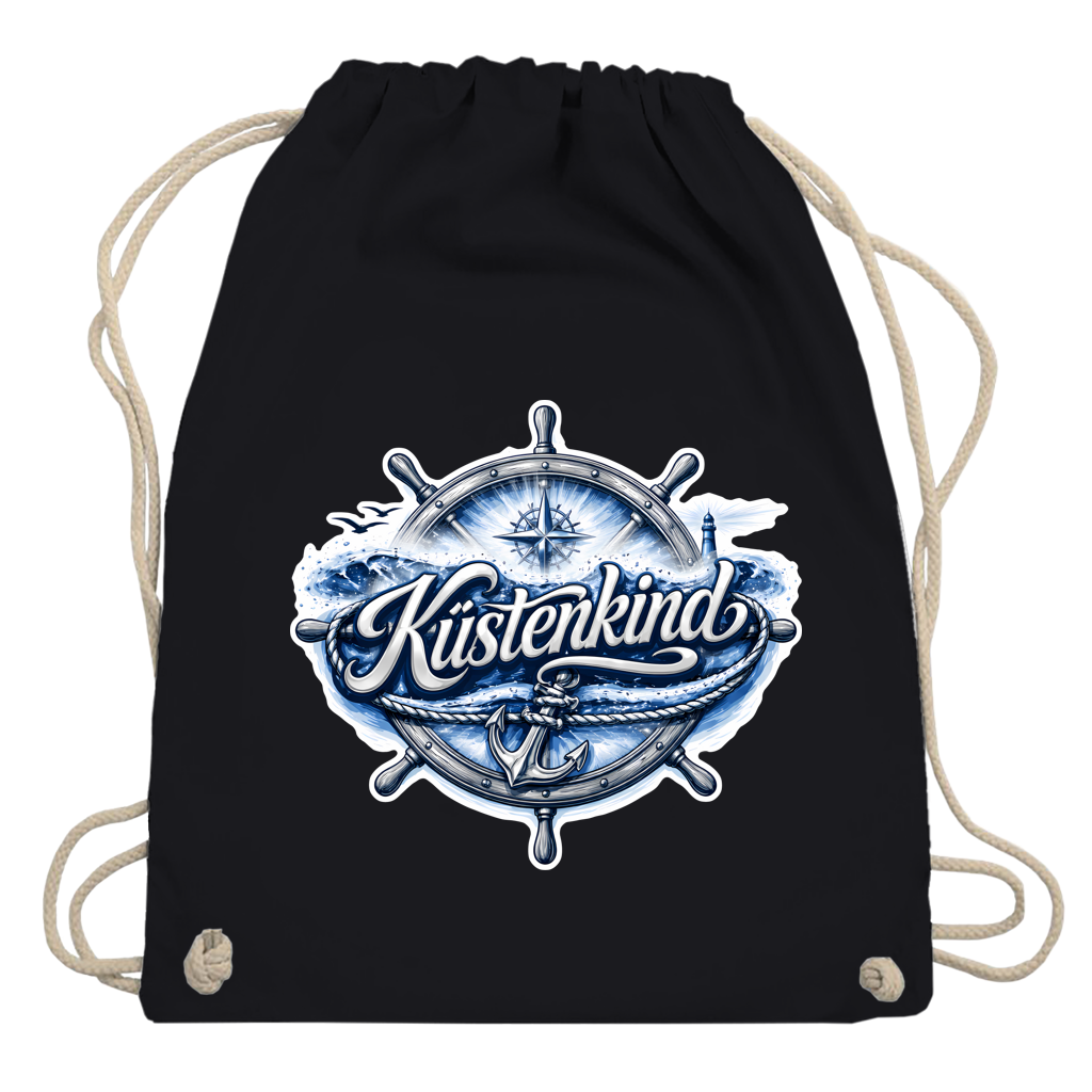 Kordelrucksack  Küstenkind #601 blau-silber