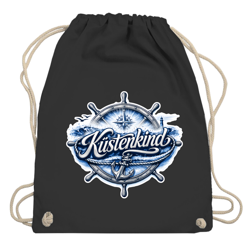 Kordelrucksack  Küstenkind #601 blau-silber