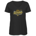 T-Shirt Damen V-Neck Küstenkind #601 blau-gold