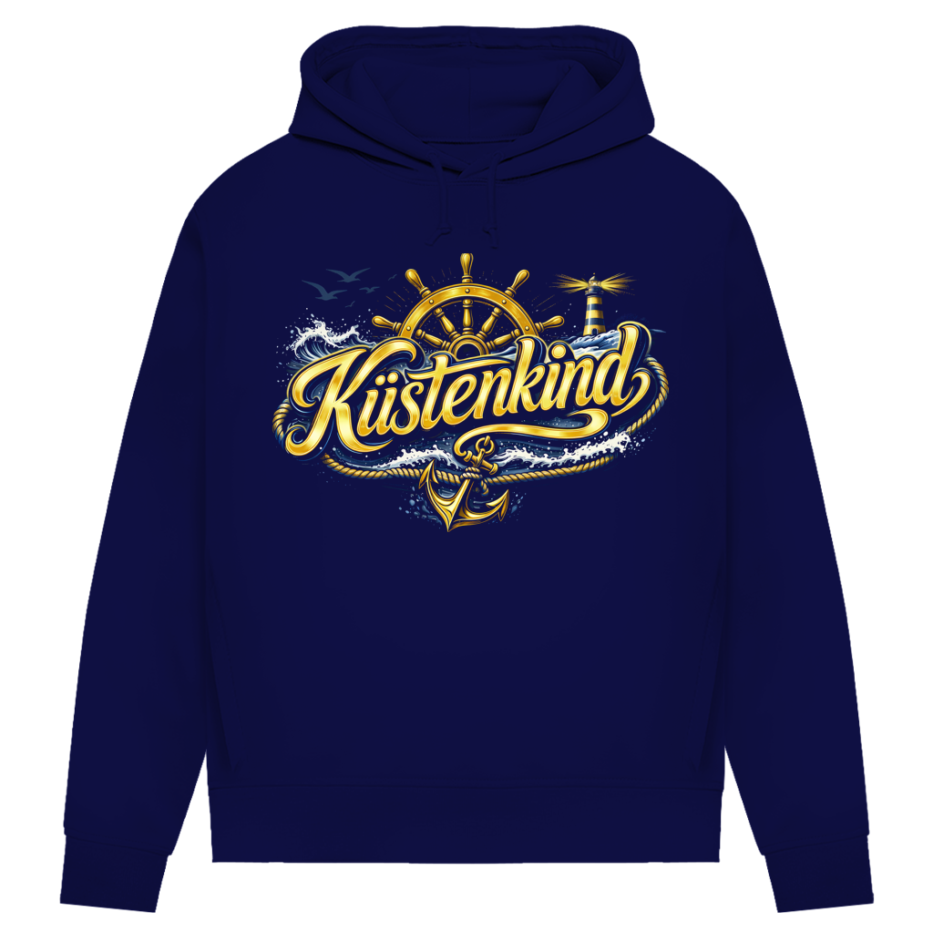 Hoodie Damen Küstenkind #601 blau-gold