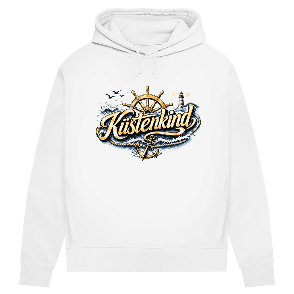 Hoodie Damen Küstenkind #601 blau-gold