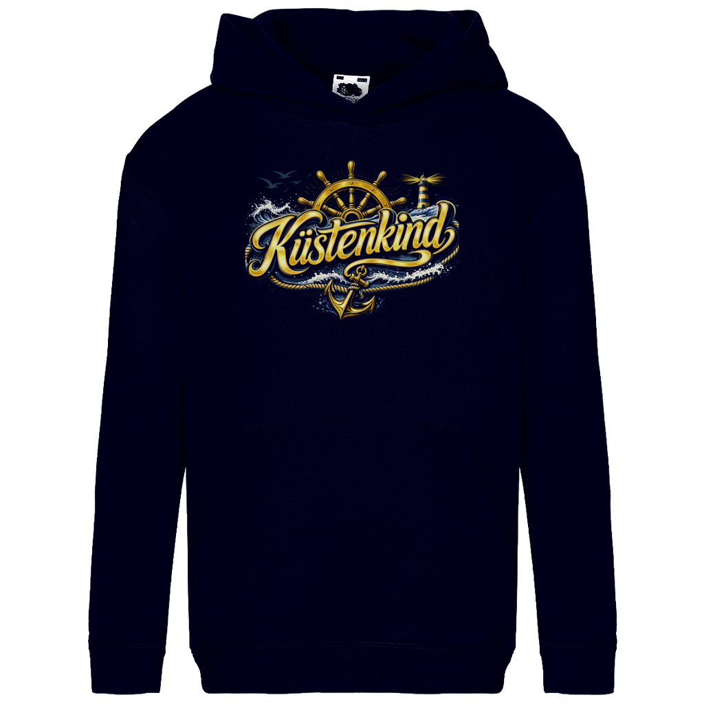 Hoodie Kinder  Küstenkind #601 blau-gold
