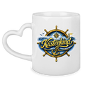 Keramik-Tasse mit Herzhenkel Küstenkind #601 blau-gold